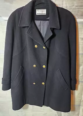 VTG Mackintosh Navy Blue Wool Coat Size Is XL 52  Chest Great Condition • $42