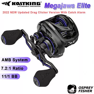 2022 Kastking Megajaws Elite Baitcasting Reel 11+1BB Long Cast Fishing Reel • £154.35