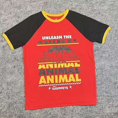 Disney Parks Large Muppets Animal Red Black Yellow T-Shirt Short Sleeve • $18