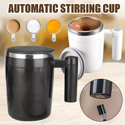 Automatic Self Stirring Coffee Mug Magnetic Coffee Tea Milk Mixing Cup Best Gift • £8.95