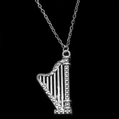 Irish Harp Celtic Music Gaelic Necklace Pendant + Free Gift Bag • £5.99