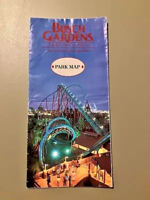 VINTAGE 1994 Busch Gardens Tampa Florida Amusement Park Map Brochure Guide Coast • $4.99