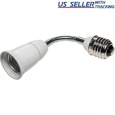 6.5-Inch Light Bulb Extension Flexible Gooseneck Standard Medium Base E26 • $5.99