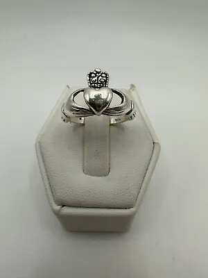 Irish Claddagh Ring Sterling Silver Vintage Size 6 Ladies Women Retro Small • $36.41