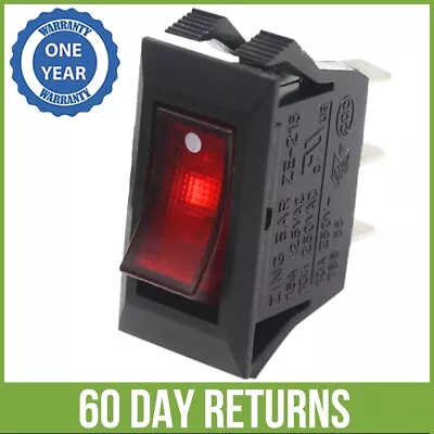 $11.95 • Buy Zing Ear ZE-215 Lighted Snap-in Rocker Switch 3 Prong SPST On Off Replacement