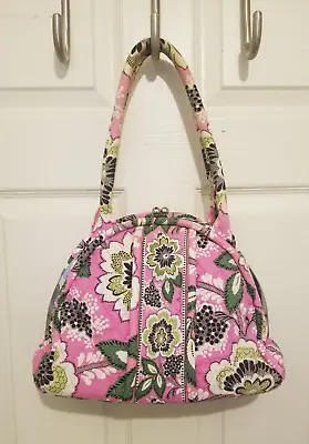 Vera Bradley Priscilla Pink Eloise Bag 9.5H X 13W X 4D Kisslock Satchel Purse • $29.99