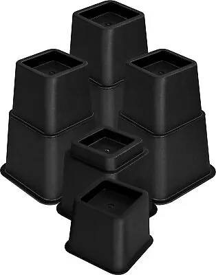 8PC Furniture Bed Risers Heavy Duty In Adjustable Heights Of 8 5 Or 3 Inches • $8.59