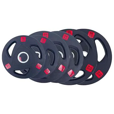 $691.48 • Buy 60kg-157.5kg Packages Rubber Tri-Grip Weight Plates Type-A Home Gym