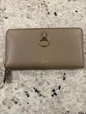 Lauren Ralph Lauren Leather Tan Wallet Zip Around NWOT • $19.99