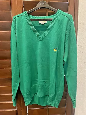 Vintage MASTERS V Neck Sweater - Slazenger Mens XL - Augusta National Golf Shop • $14.95