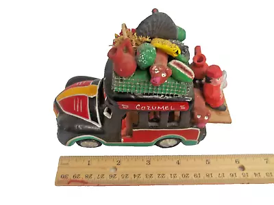 Vintage Candelario Medrano Mexican Folk Art Pottery Fruit Truck Bus Turkey • $19.77