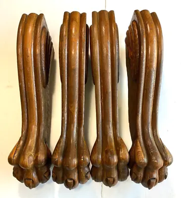 Antique Furniture WOOD Lion Paws Feet Legs Salvaged SET Of 4 • $245