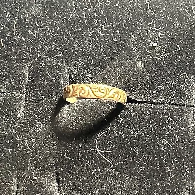Antique Victorian Solid 10k Gold Floral Baby Band Ring Smaller Then 1 • $42.48