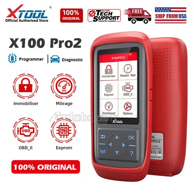 Xtool X100pro2 Obd2 Diagnostic Scanner Tool Keys Programming Odometer Adjustment • $259