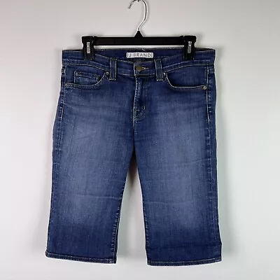 J BRAND Jean Shorts Women's 28 Cuffed Denim Shorts Long Bermuda Saturn 1049C032 • $14.50