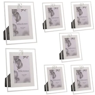 Birthday Photo Frame Mirror Border 6  X 4  - Choose Age • £6.89