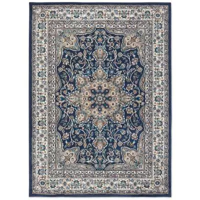 Home Dynamix Area Rugs 9'X12' Tremont Magnolia Navy Stain Resistant Blue/Ivory • $232.16