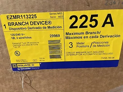 Square D EZMR113225 3 Position Meter Stack 800Amp 225 Amp/Position 1 Phase New • $2199.99