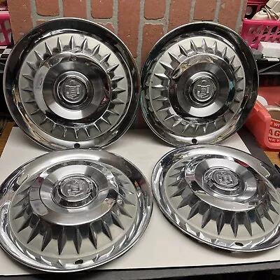 SET OF 4 VINTAGE OEM 1959 Ford Mercury 14  WHEEL COVER HUB CAP Hubcaps RAT ROD • $74.95