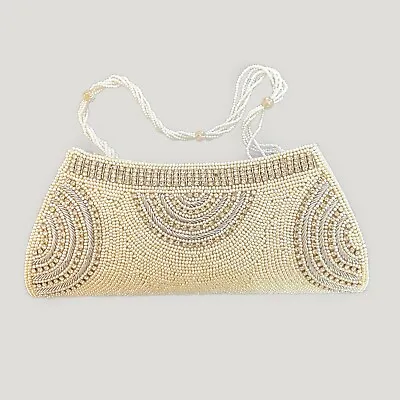 Faux Pearl Clutch Evening Bag Small • $24.79