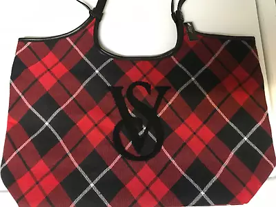 Victoria Secret Red & Black Plaid Tote/Purse NWT • $17.50