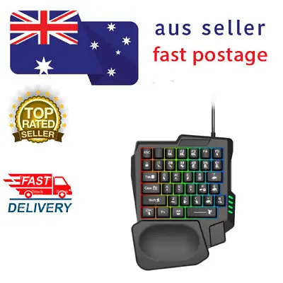 $36 • Buy ONE HANDED GAMING KEYBOARD RGB Backlit Portable Mini Gaming Keypad For PC Laptop