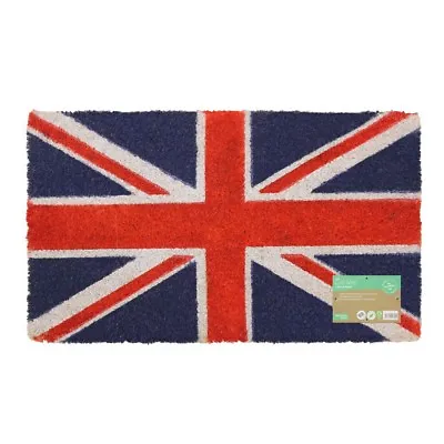 JVL Union Jack British Flag Coir Entrance Door Mat 40 X 70 Cm • £10.99