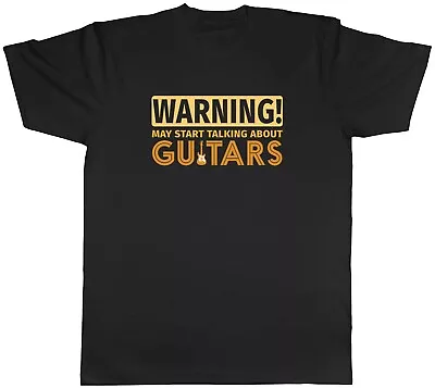 Warning Guitars Mens T-Shirt Guitarist Musician Rock Band Song Unisex Tee Gift • £8.99