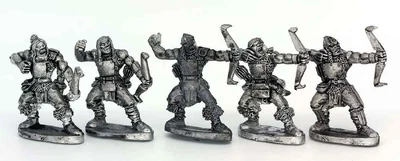 £10.40 • Buy Half Orcs With Bows X5 28mm Unpainted Metal Wargames