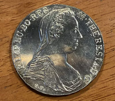 Austria 1780 Maria Theresa Silver Thaler Restrike 0.8330 Silver ASW 0.7515 Oz • $30