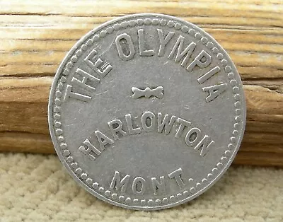 $14.95 • Buy 1900s HARLOWTON MONTANA MT (RR WHEATLAND CO)  THE OLYMPIA (BAR)  RD VA 25c TOKEN