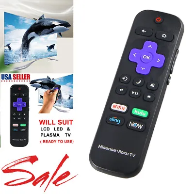 $9.80 • Buy New Original OEM Hisense Roku TV Remote With TV Power Button & Volume Control US
