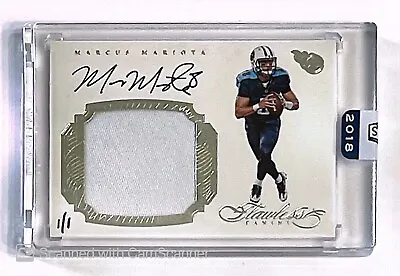 Marcus Mariota 2018 Honors 2017 Panini Flawless Patch Relic Auto 1/1 Titans • $199