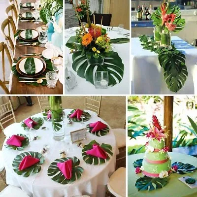 £2.49 • Buy Tropical Artificial Palm Leaves Hawaiian Luau Jungle Beach Theme Party Decor