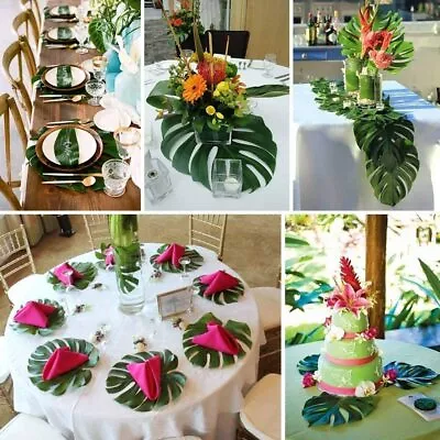 £2.49 • Buy Tropical Artificial Palm Leaves Hawaiian Luau Jungle Beach Theme Party Decor