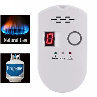 Home Plug-in Digital Coal/Natural Gas Detector Combustible Gas Leak Alarm K7R6 • $18.99