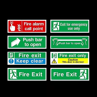 £2.19 • Buy Fire Exit / Keep Clear / Push Bar Plastic Sign, Sticker - All Materials & Sizes