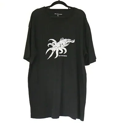 Savage Gear Black T Shirt Size XL Crew Neck Sea Creature Fishing Octopus Kraken • $19