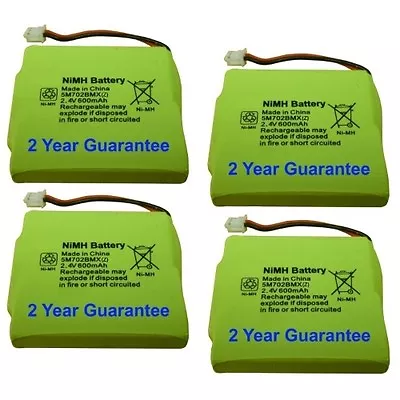 £13.95 • Buy 4 X BT Verve 450/410 Quad Cordless Phone Batteries GP 5M702BMXZ NiMH 2.4v 600mAh