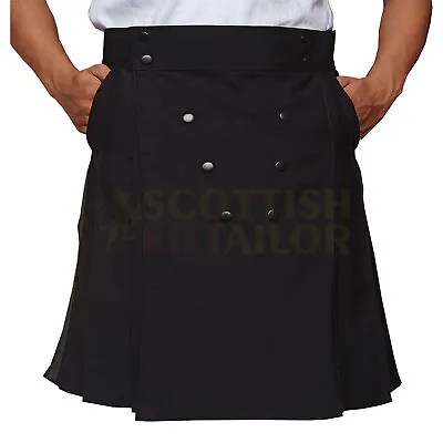 Handmade Utility Kilt Black Tuxedo Utility Kilt Is Made Of 100% Wool Fabric • $75