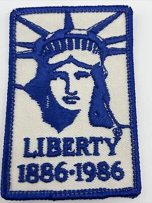 Vintage Liberty 1886 1986 Patch Statue Commemorative Monument Anniversary Blue A • $3.75