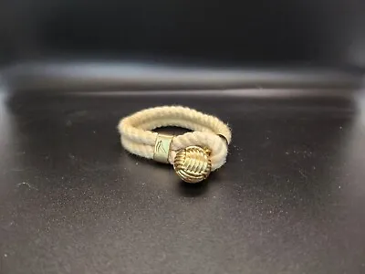 Sperry Topsider Rope Bracelet Gold Tone Nautical Monkey Knot Toggle • $8.95