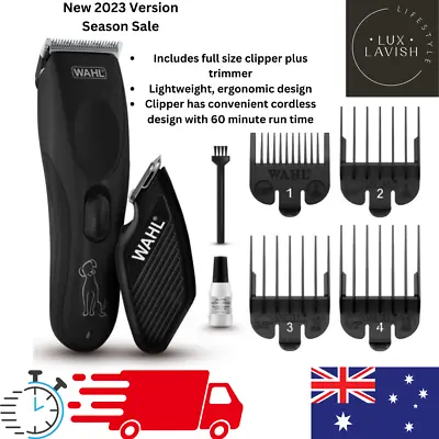 Home Pet Grooming Cordless Trimmer Dog Hair Clippers Comb Animal Groomer Clipper • $95.54