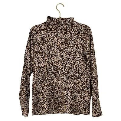 J. Crew Long Sleeve Cheetah Print Shirt Size:M 0224 • $20.58