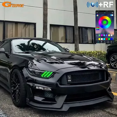 For Ford Mustang 2015 2016 2017 RGB LED Angel Eyes Bluetooth APP DRL LED Boards • $88.27