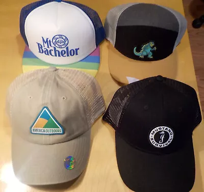 4 Diff New Outdoor Product Trucker Hats - Skiing Hiking Fishing River Raft Guide • $9.99