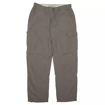 ROUBDER Cargo Zip-off Legs Trousers Grey Loose Straight Womens W30 L28 • £12.99