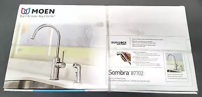 MOEN 87702 Sombra Single-Handle Standard Kitchen Faucet With Side Sprayer Chrome • $80.98