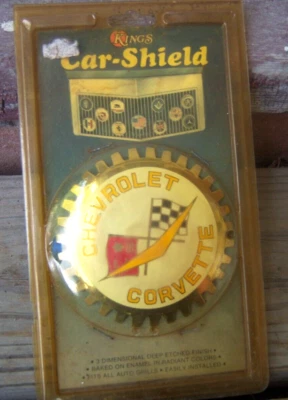 $9.99 • Buy Kings Car-Shield Chevrolet Corvette 4  Metal Emblem Grill Car Badge  NOS Vtg.
