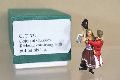 £39.50 • Buy FRONTLINE FIGURES CC33 COLONIAL CLASSICS REDCOAT CAROUSING With GIRL On LAP Od